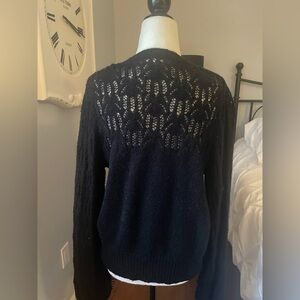 Anthropologie Black Knit Cardigan
